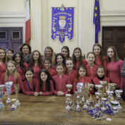 LE RAGAZZE DEL PATTINAGGIO ARTISTICO TOSCANA RICEVUTE IN MUNICIPIO DAL SINDACO BELLANDI