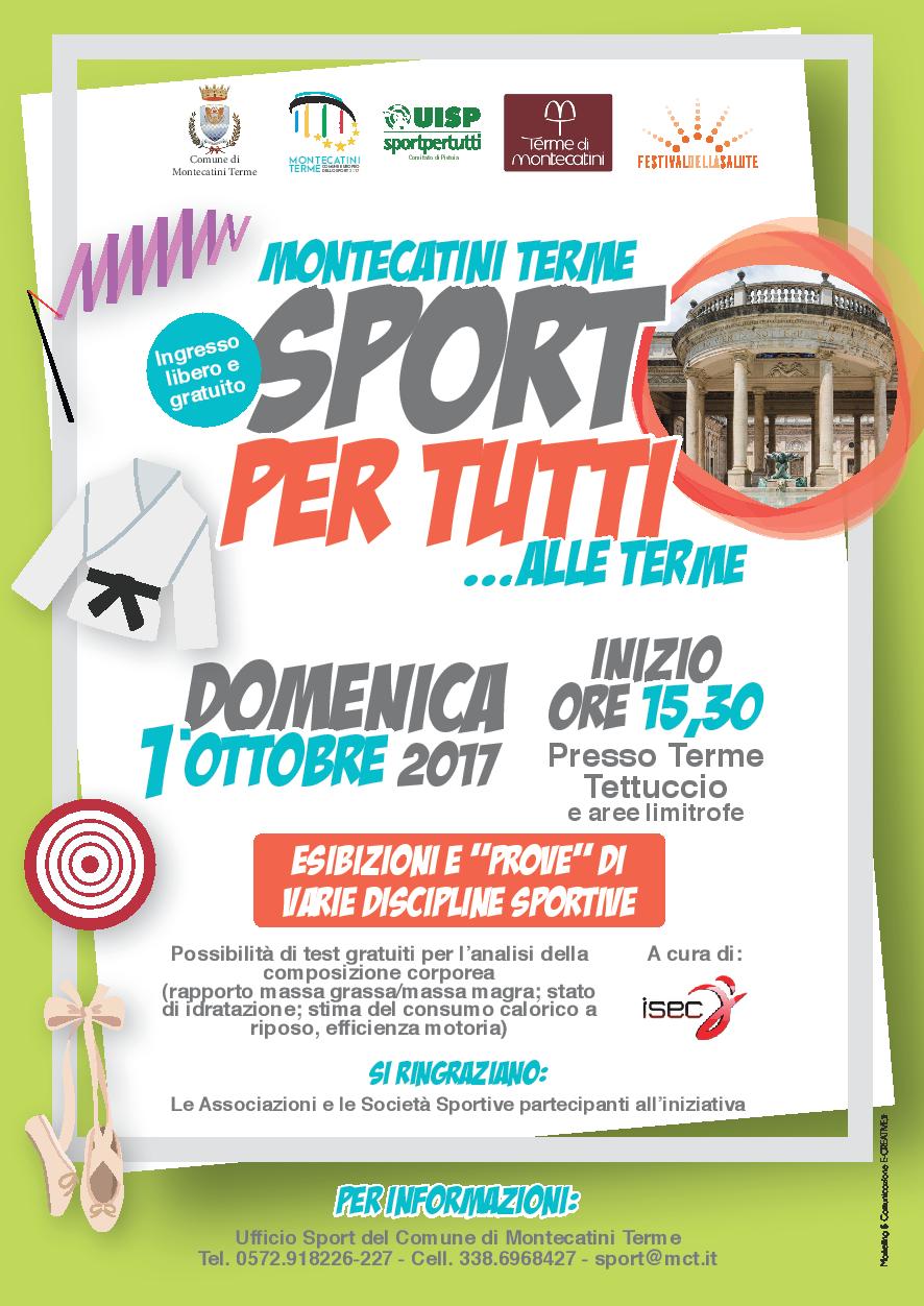 FESTIVAL DELLA SALUTE, IL COMUNE DI MONTECATINI PUNTA SUGLI EVENTI SPORTIVI CON PINOCCHIO BIKE SCHOOL E SPORT PER TUTTI