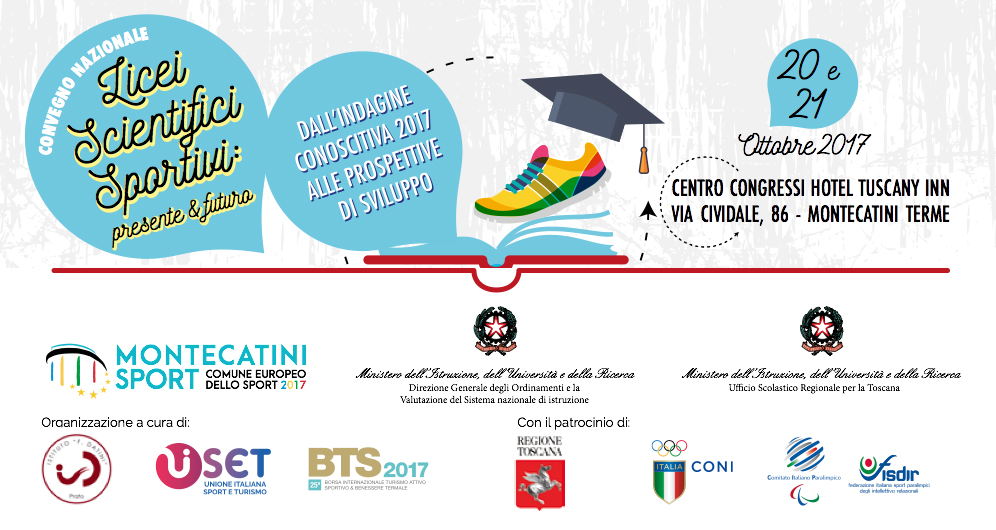 LICEI SCIENTIFICI AD INDIRIZZO SPORTIVO:  A MONTECATINI IL PRIMO CONVEGNO NAZIONALE 20/21 OTTOBRE